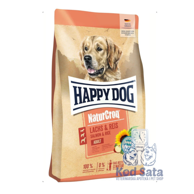 Happy Dog Naturcroq Losos i Pirinač, Hrana Za Pse 11kg