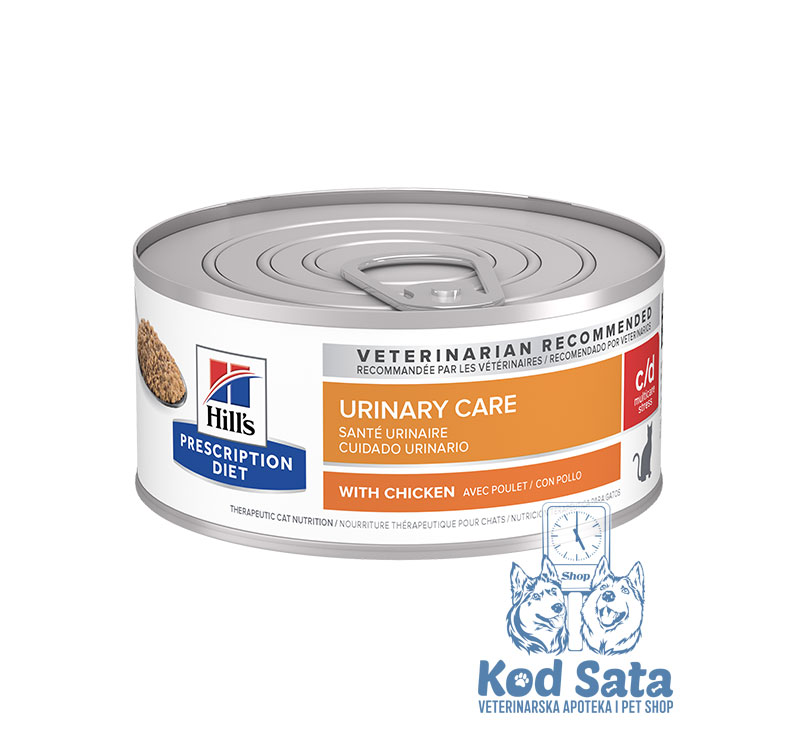 Hill's C/D Urinary, Vlažna Hrana za Mačke Protiv Struvitnog Kamenca, Sa Piletinom