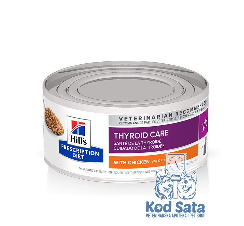 Hills Y/D Thyroid, Konzerva za Mačke Za Negu Trioidne Žlezde, Sa Piletinom