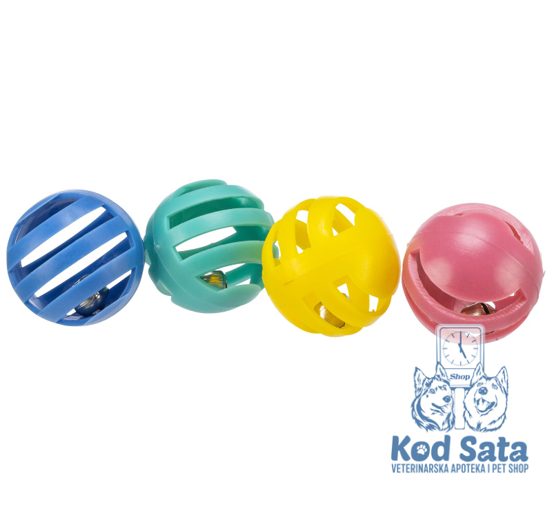 Trixie - Igračka Za Mačke Loptice Zvečke 4kom 4cm 