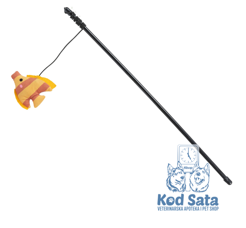 Trixie - Igračka Za Mačke Pecaljka Sa Plišanom Ribom 48cm