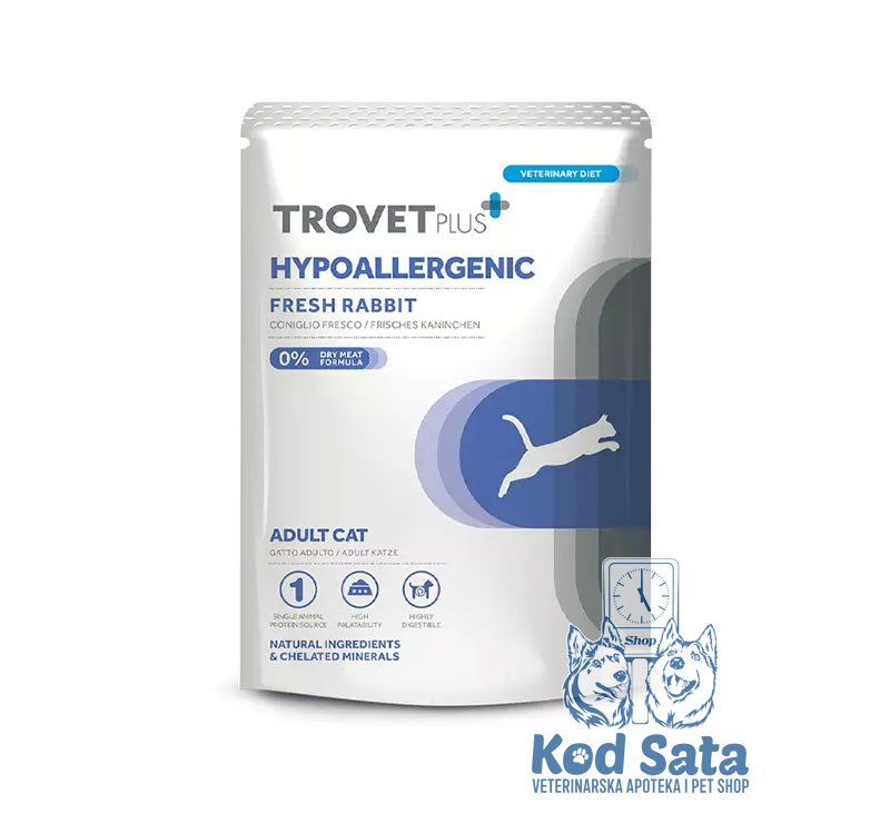 TrovetPlus Hypoallergenic, Hipoalergenski Sosići Za Mačke, Zečetina
